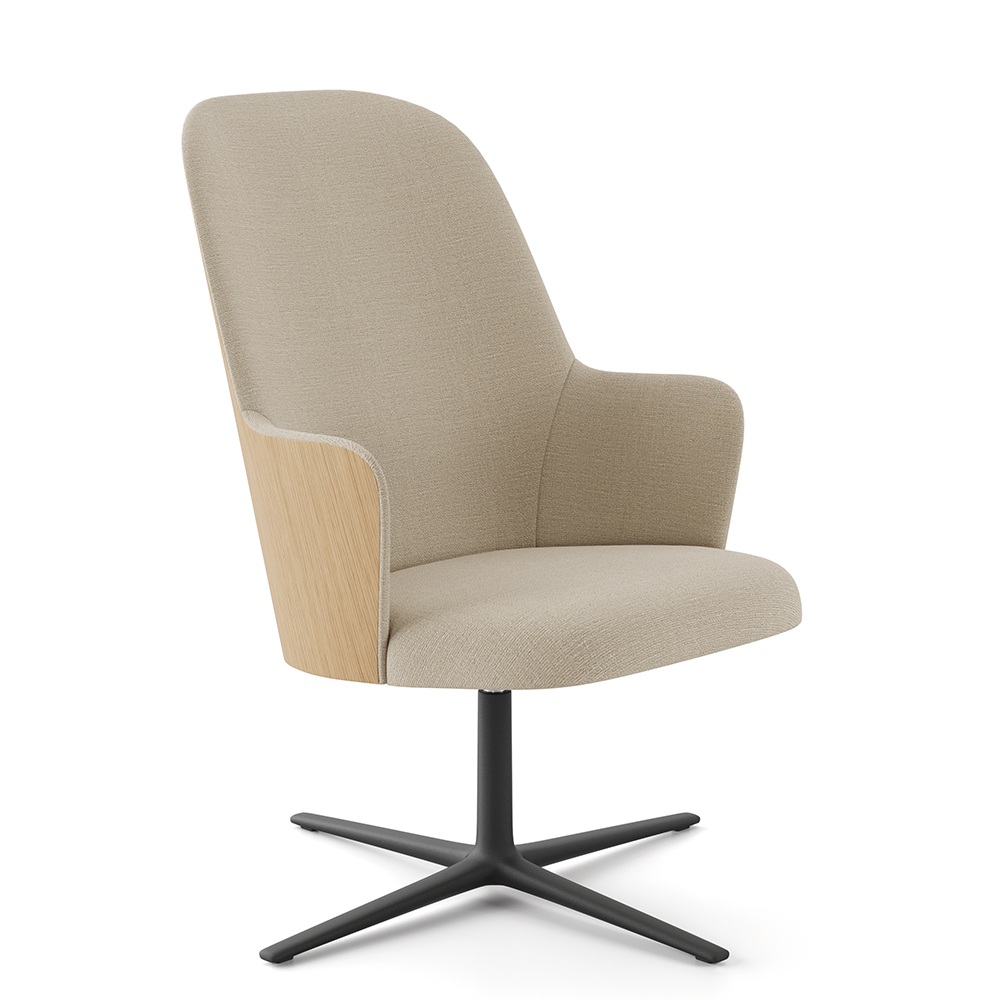 Butaca Aleta Executive madera giratoria Viccarbe