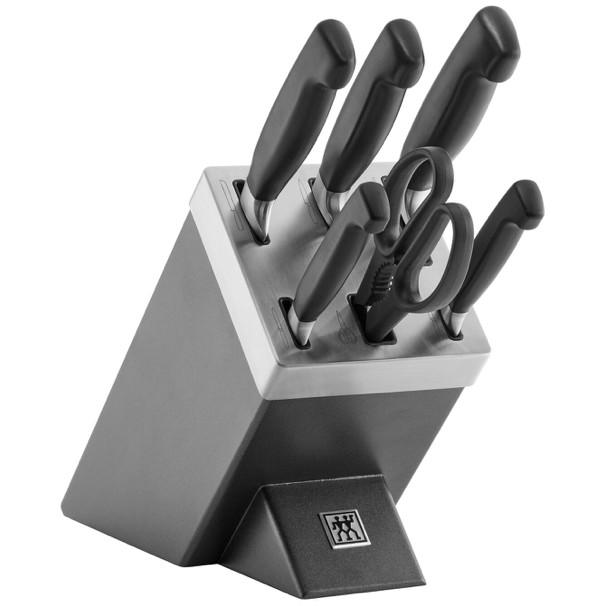 Zwilling Vier Sterne Bloque de Cuchillos 7 Piezas Gris