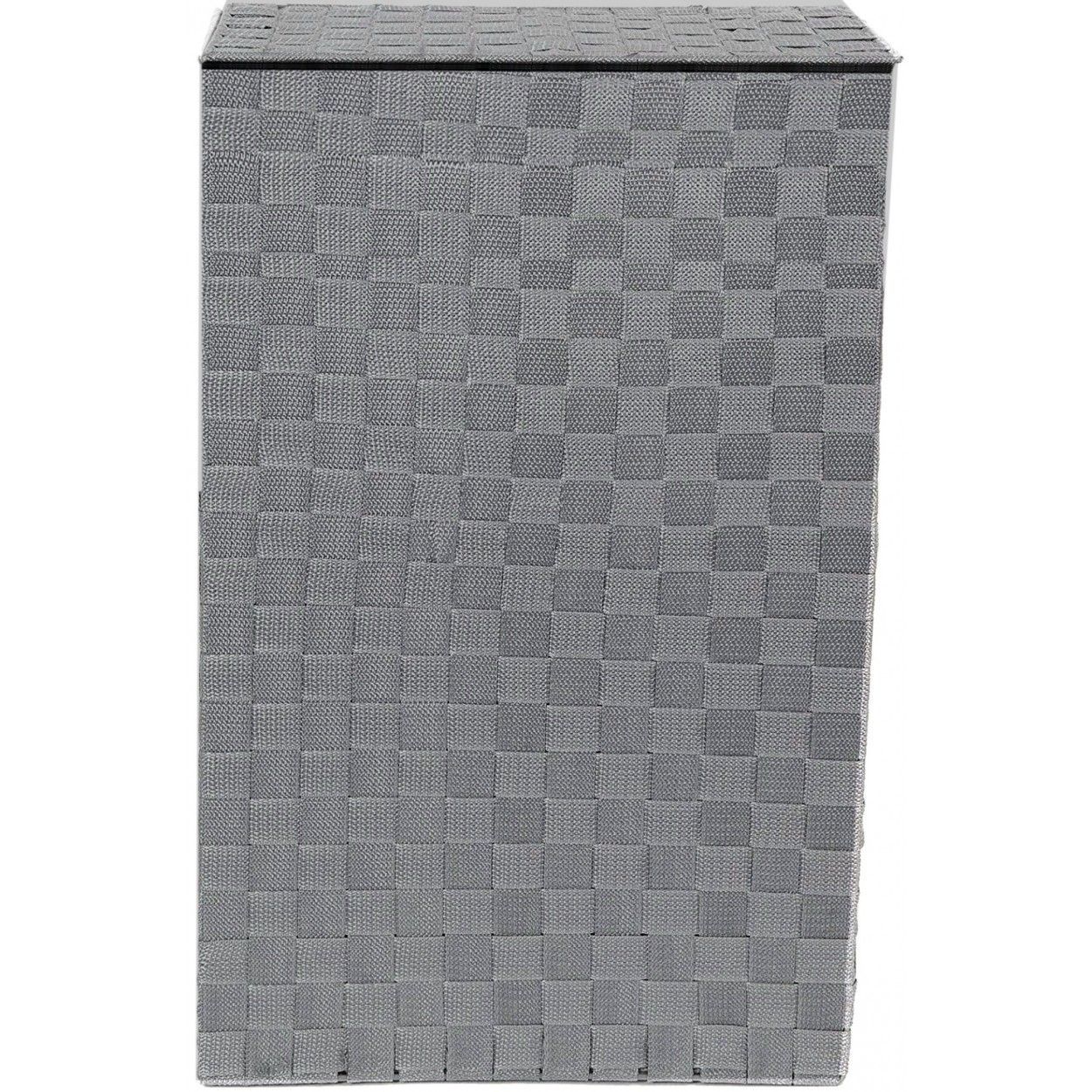Cesto Ropa Sucia con Tapa, Cesta Gris de Lino para Ropa Almacenaje 52,5x33,5 cm