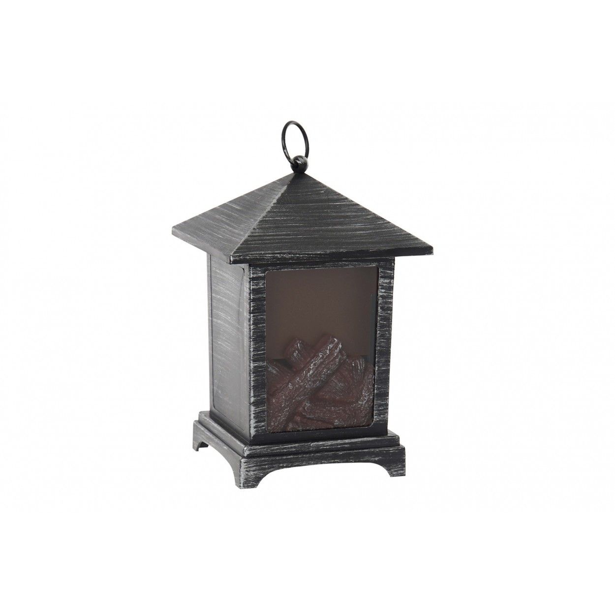 Chimenea Decorativa Envejecido Cobrizo LED, con Bateria 2000mAH, Decoración Interior, 15X15X23 cm - Hogar y Más