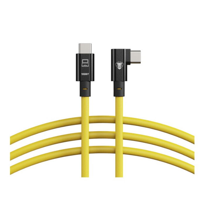 COBRA TETHER CABLE USB-C A USB-C ÁNGULO RECTO 10Gbit 10M AMARILLO