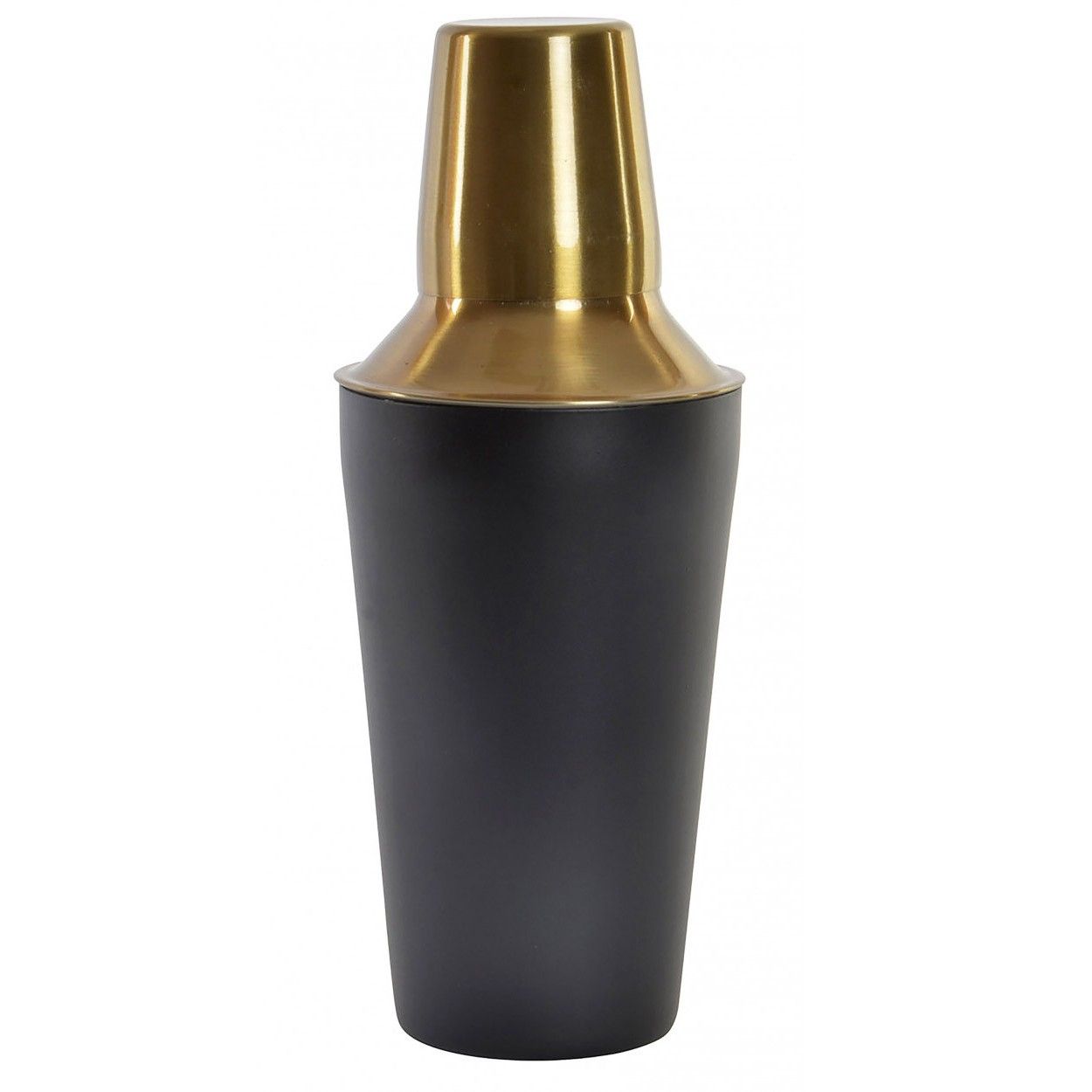 Coctelera para Cocteles Negra y Dorada 500 ml, Cocteleras de Acero Inoxidable. Batidor y Mezclador de Bebidas 9,5X22 cm