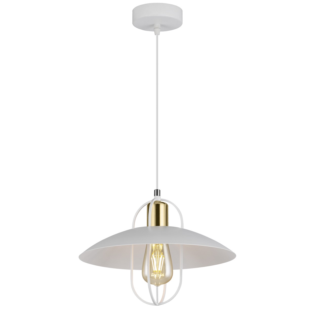 AJP TELMO 10950 COLGANTE 1L TELMO BLANCO-ORO 1 X 60W E-27