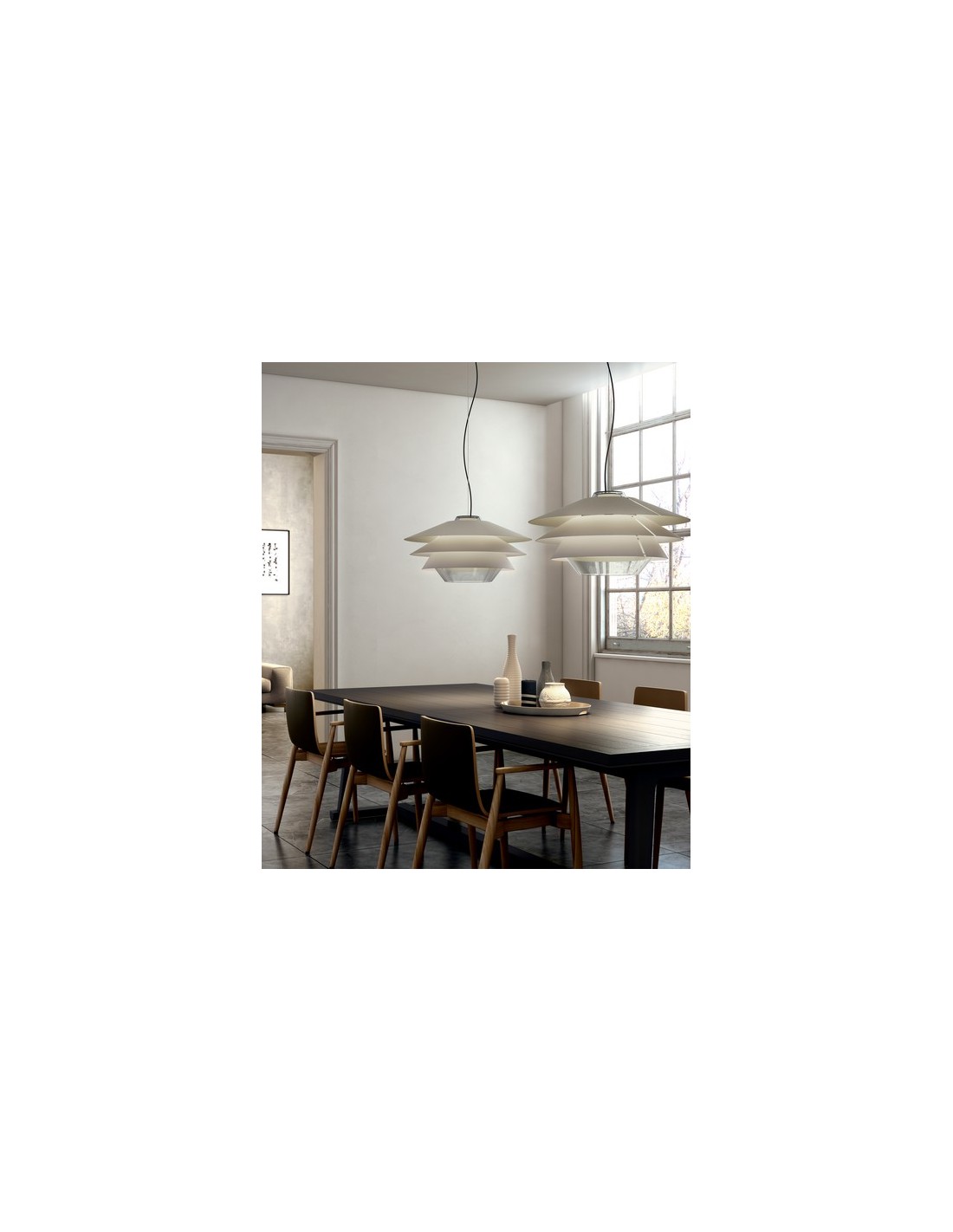 Lámpara de Techo Overlay S - Blux - Lámpara diseño sombrilla, estilo nórdico, vidrio soplado, varios colores