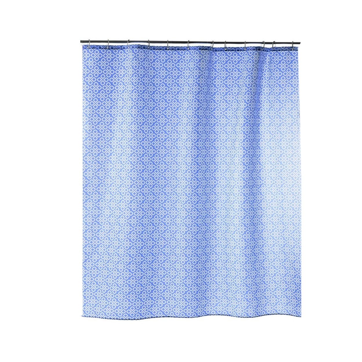 CORTINA BAÑO DE DUCHA 180X200 AZUL "TREBOL" POLIÉSTER