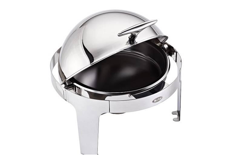 Leone P5007 Chafing Dish con Soporte, Recipiente Extraíble, 47x47x45 cm, Apto Lavavajillas, Horno, Congelador
