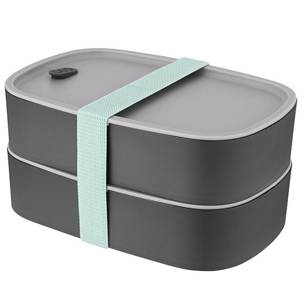 Berghoff 3950126 Fiambrera Dual, Apta para Microondas y Congelador, Ideal para Comida Sana y Equilibrada