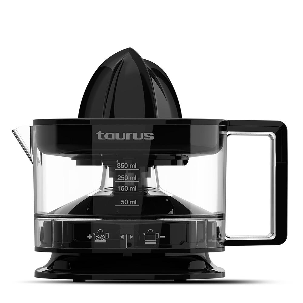 Taurus Exprimidor tc-350 nero 25W, 350ml, filtro regulador de pulpa, 5 posiciones, doble rotación, lavavajillas