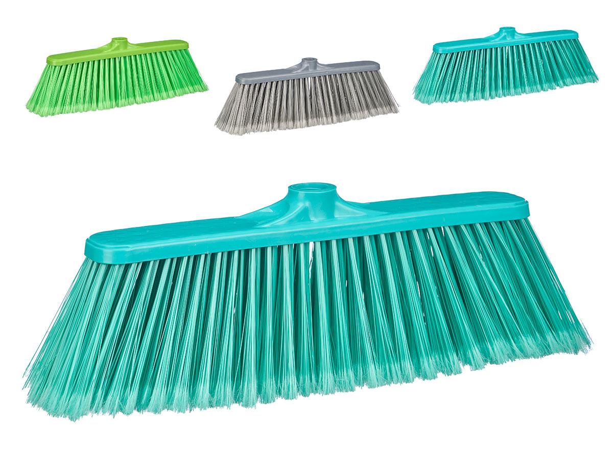 Arte Regal Cepillo Escoba Grande de Plástico (PP, PET), Surtido de Colores (Azul, Gris, Verde) - 39 x 13.5 x 9 cm (12 Unidades)