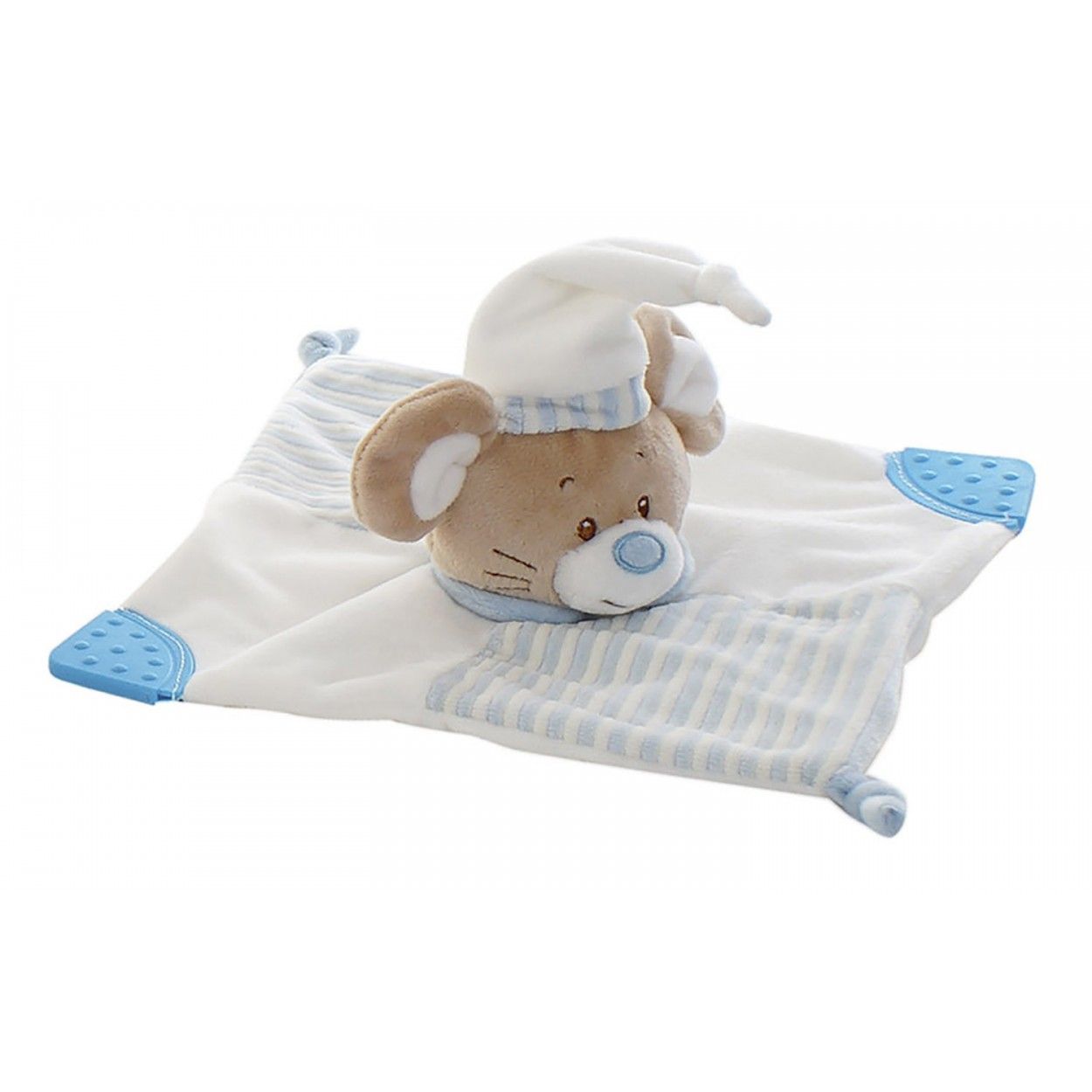 Dou Dou de Ratón, con Mordedor, ideal para Bebés y Niños. Diseño Animal, con estilo Infantil (22cm X 22cm) - Hogar y Más