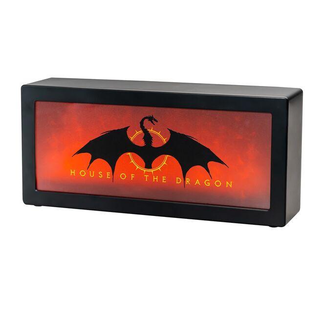 ERIK Lámpara Efecto Llamas La Casa del Dragon - Luz Cálida con Movimiento 32.5cm - USB/Pilas AAA - ABS/Acrílico