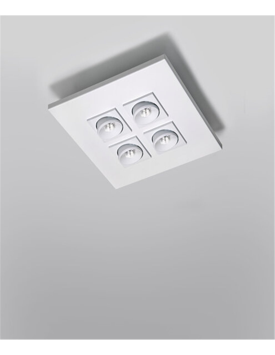 Plafón de techo cuadrado 4 Marc - Milán