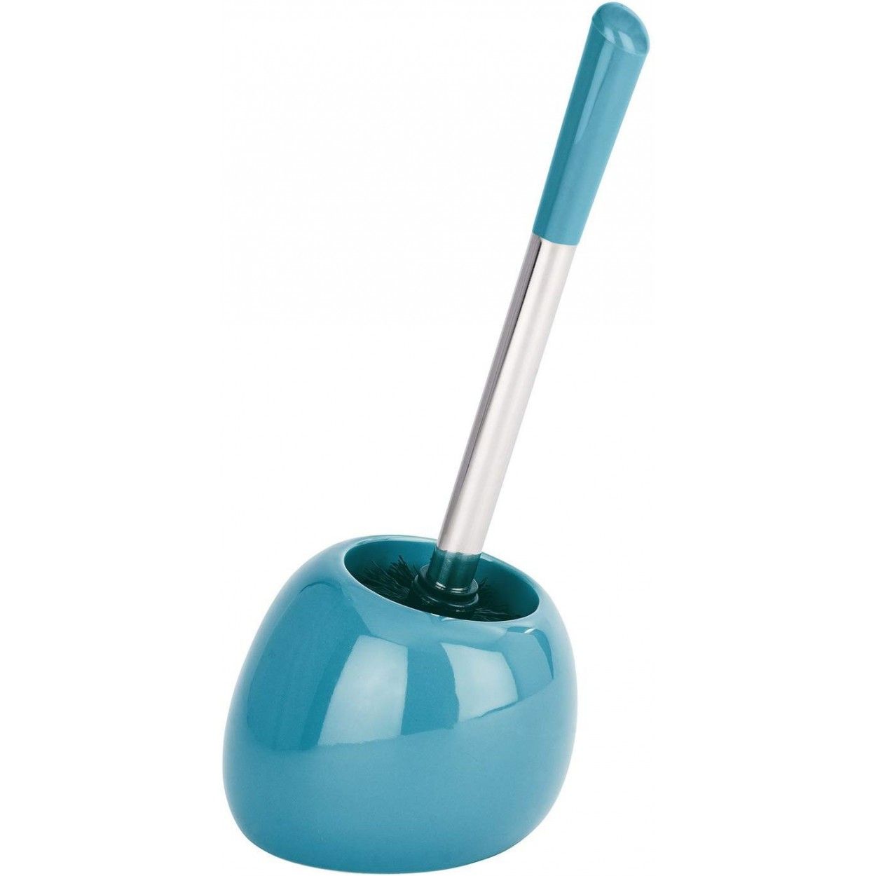 Escobillero Baño Turquesa de Cerámica, Diseño Moderno y Original. Escobilleros WC para Baño 15X40 cm