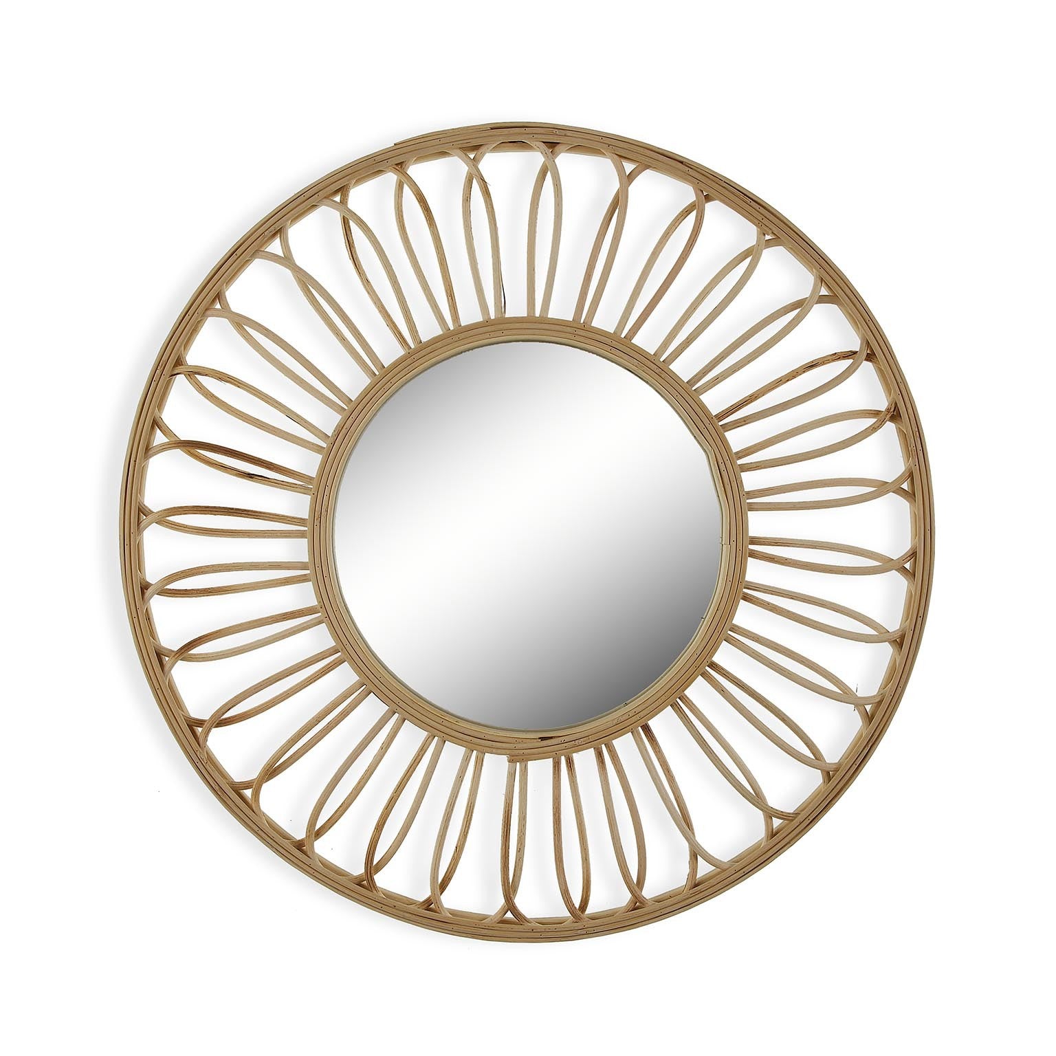 ESPEJO REDONDO RATTAN