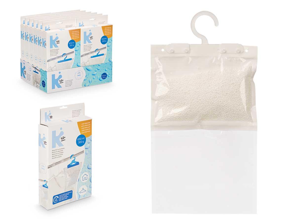 Arte Regal Bolsa Absorbe Humedad Grande 14x26x3.5 cm Plástico Azul Transparente (24 Unidades)