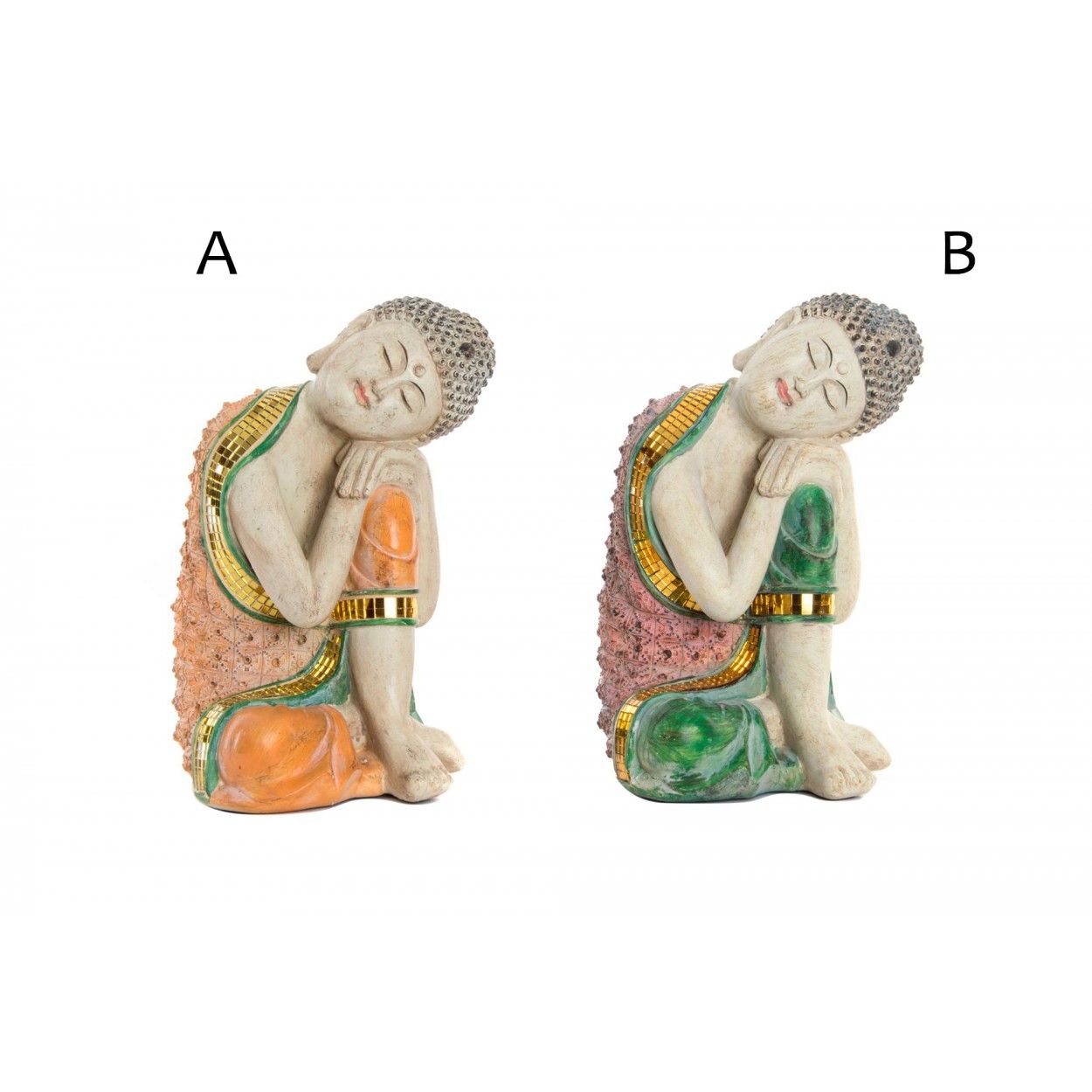 Figura de Buda Wabi Sabi mistica con efecto envejecido - Hogar y Mas