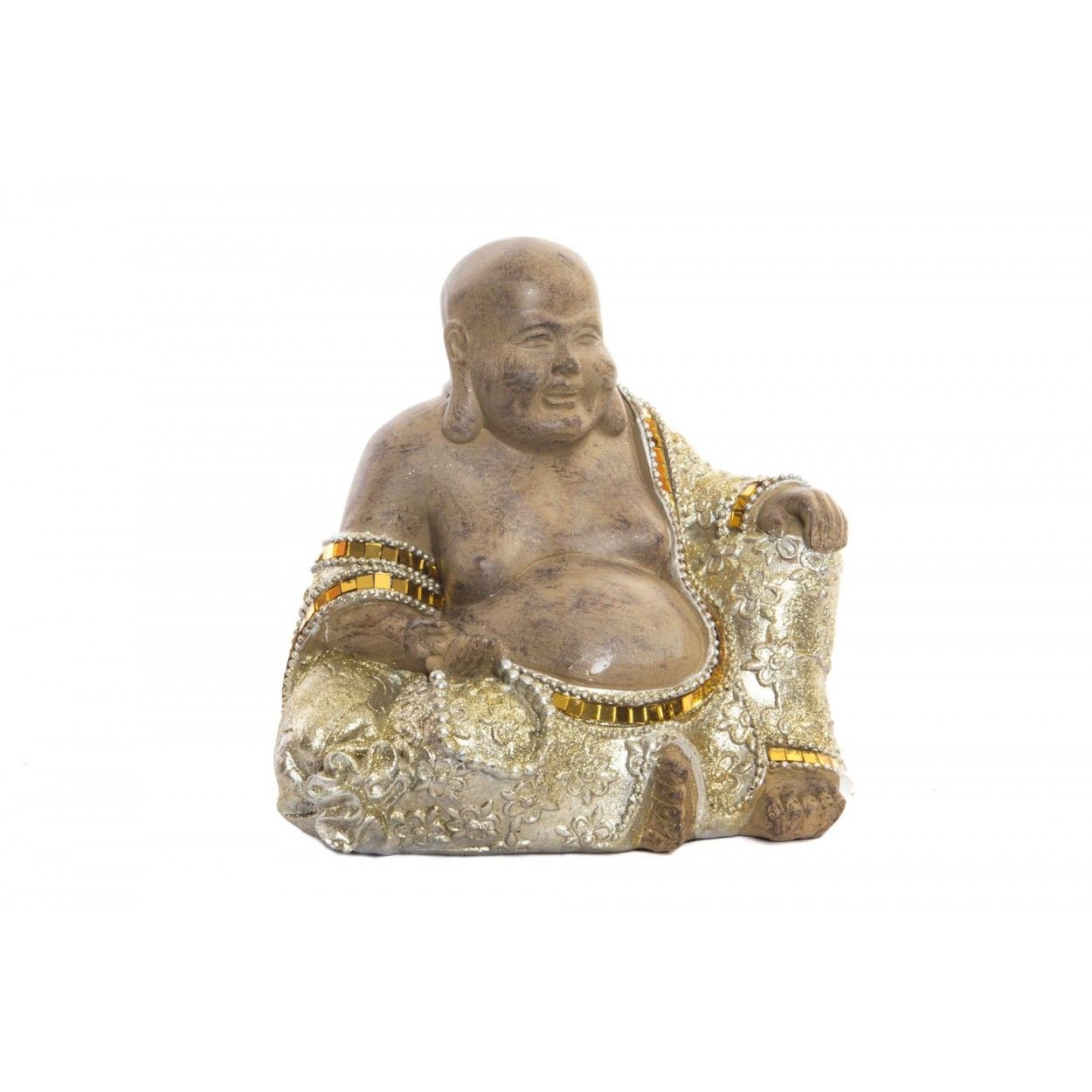 Figura de Buda Wabi Sabi sentado para jardin o zona de relajacion - Hogar y Mas