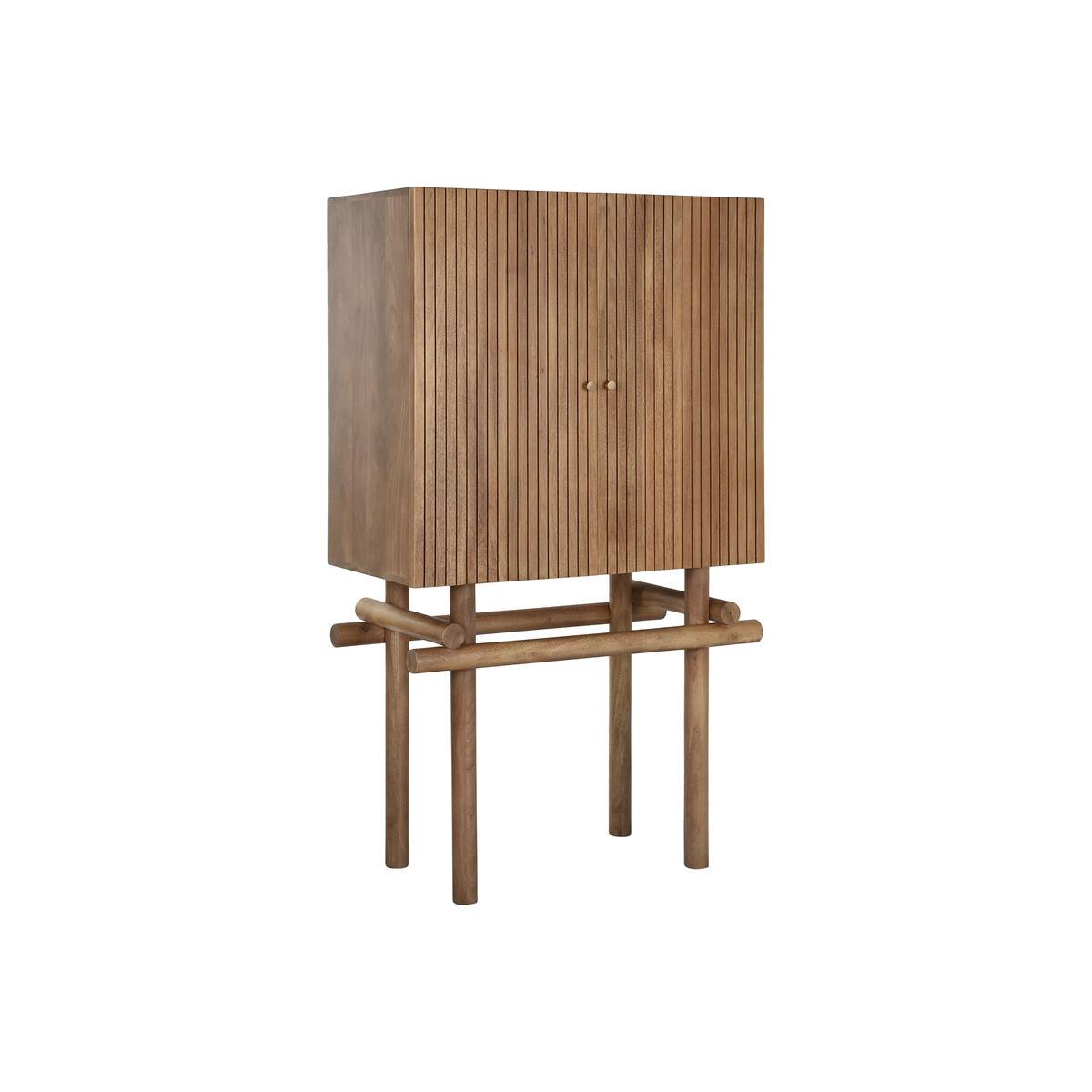 DKD Home Decor Botellero Moderno de Mango Natural 156x90x45 cm - Con 1 Cajón y 2 Puertas