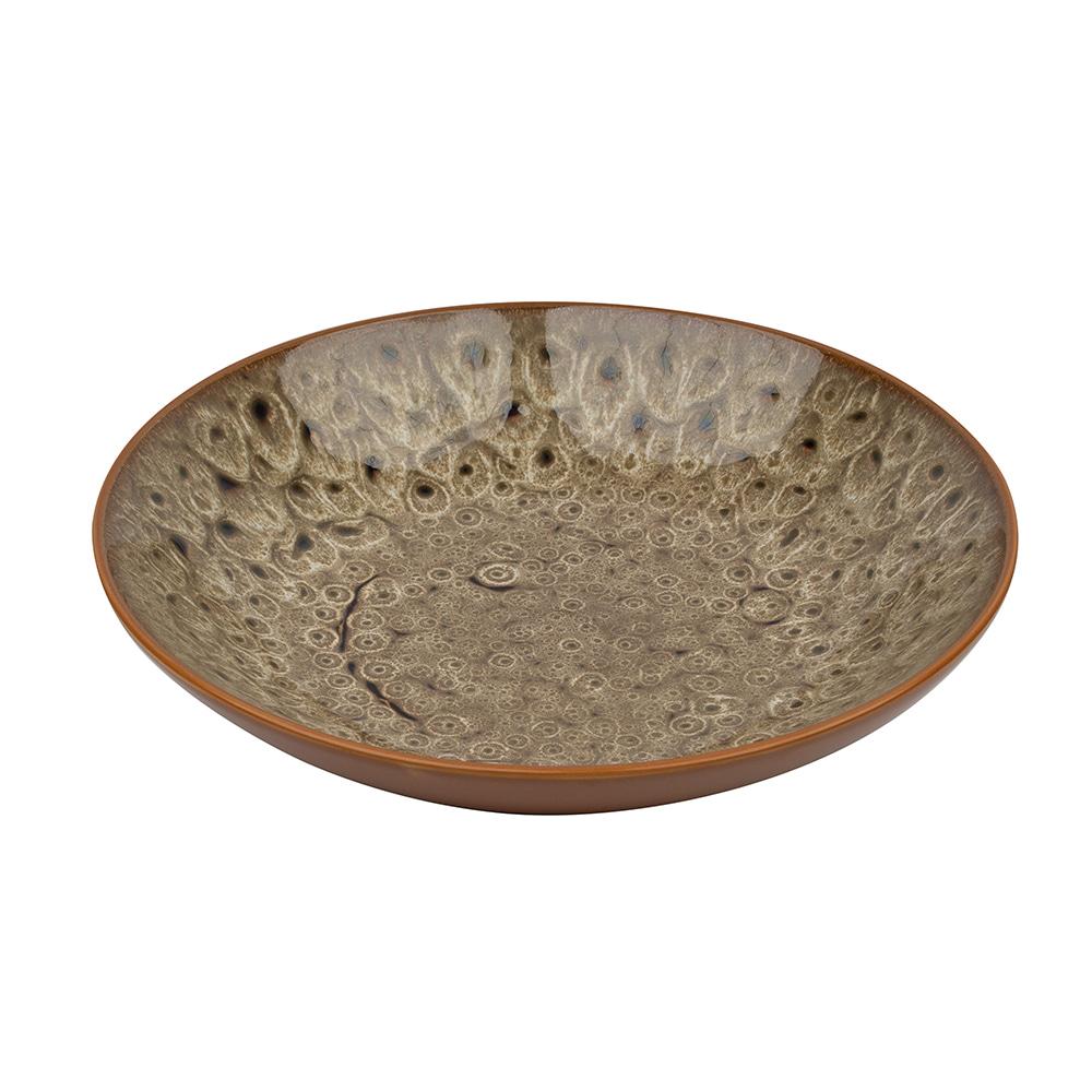 Avet Bol de Cerámica Colección Amoeba - Set de 6 Unidades de 25 cm, Esmaltado Reactivo y Acabado Brillante para Comedor