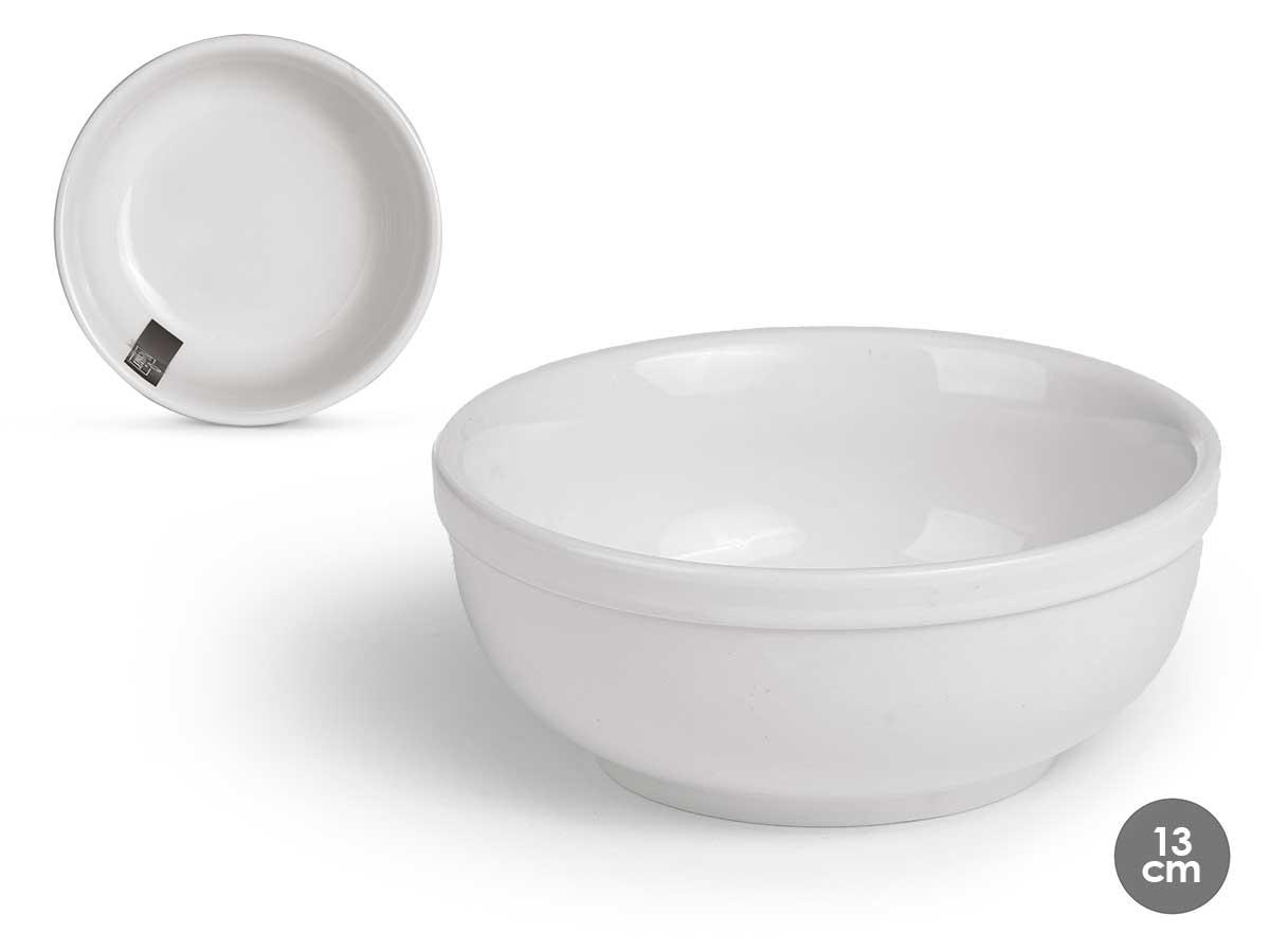 Vessia Bowl Redondo de Porcelana, 13 cm, Blanco, 330 ml, Apto para Lavavajillas y Microondas (36 Unidades)