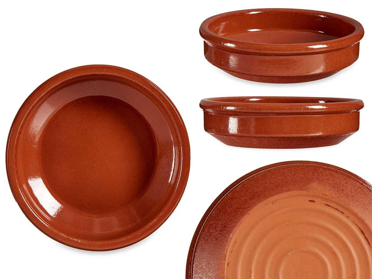 La Dehesa Cazuela Redonda con Asas 12 cm Diámetro, Barro Refractario, Color Miel, 12.2x12.2x3 cm (36 Unidades)