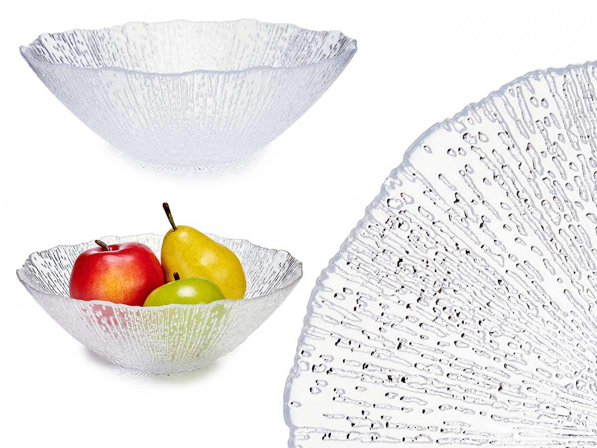 Vivalto Bowl Cristal Rio 25 cm - Cristal Transparente, 24x24x8 cm (6 Unidades)
