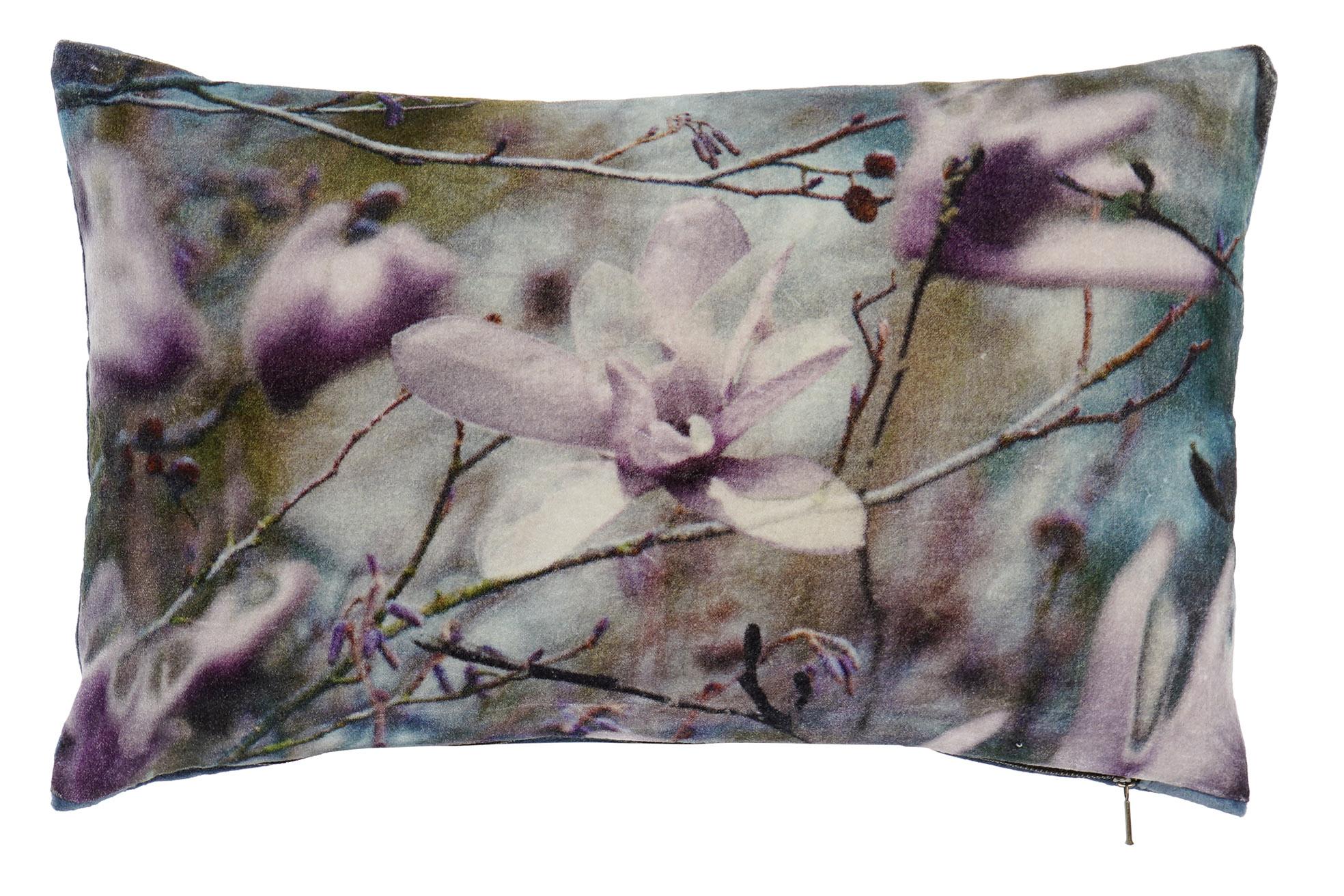 DKD Home Decor Cojín Oriental de Algodón Multicolor con Flor, 50x30x10 cm (2 Unidades), con Cremallera