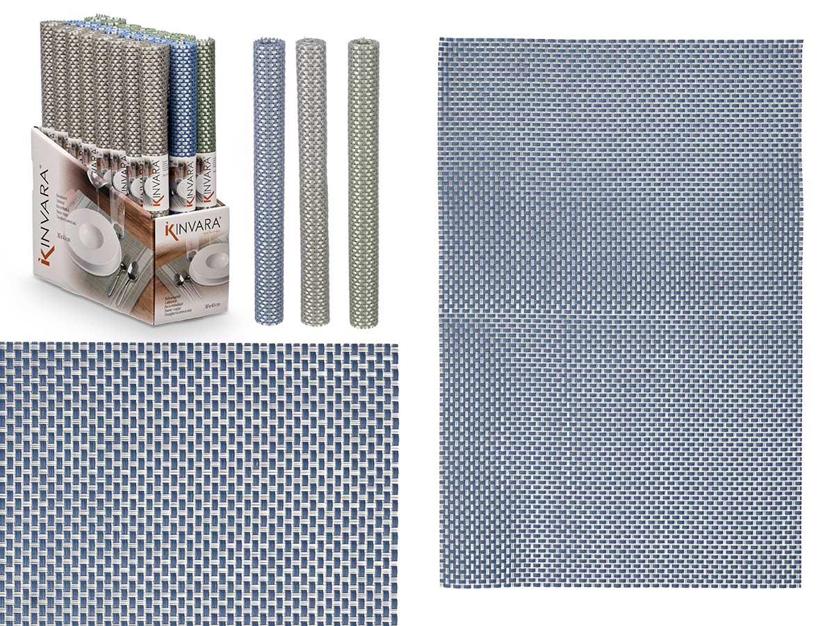 Kinvara Salvamantel trenzado 30x45 cm, PVC y poliéster, colores surtidos (48 Unidades)