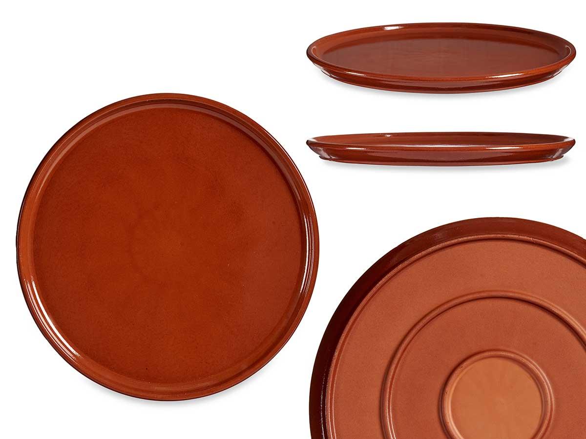 La Dehesa Plato Pizza 32 cm de diámetro, barro refractario, color miel (6 Unidades)