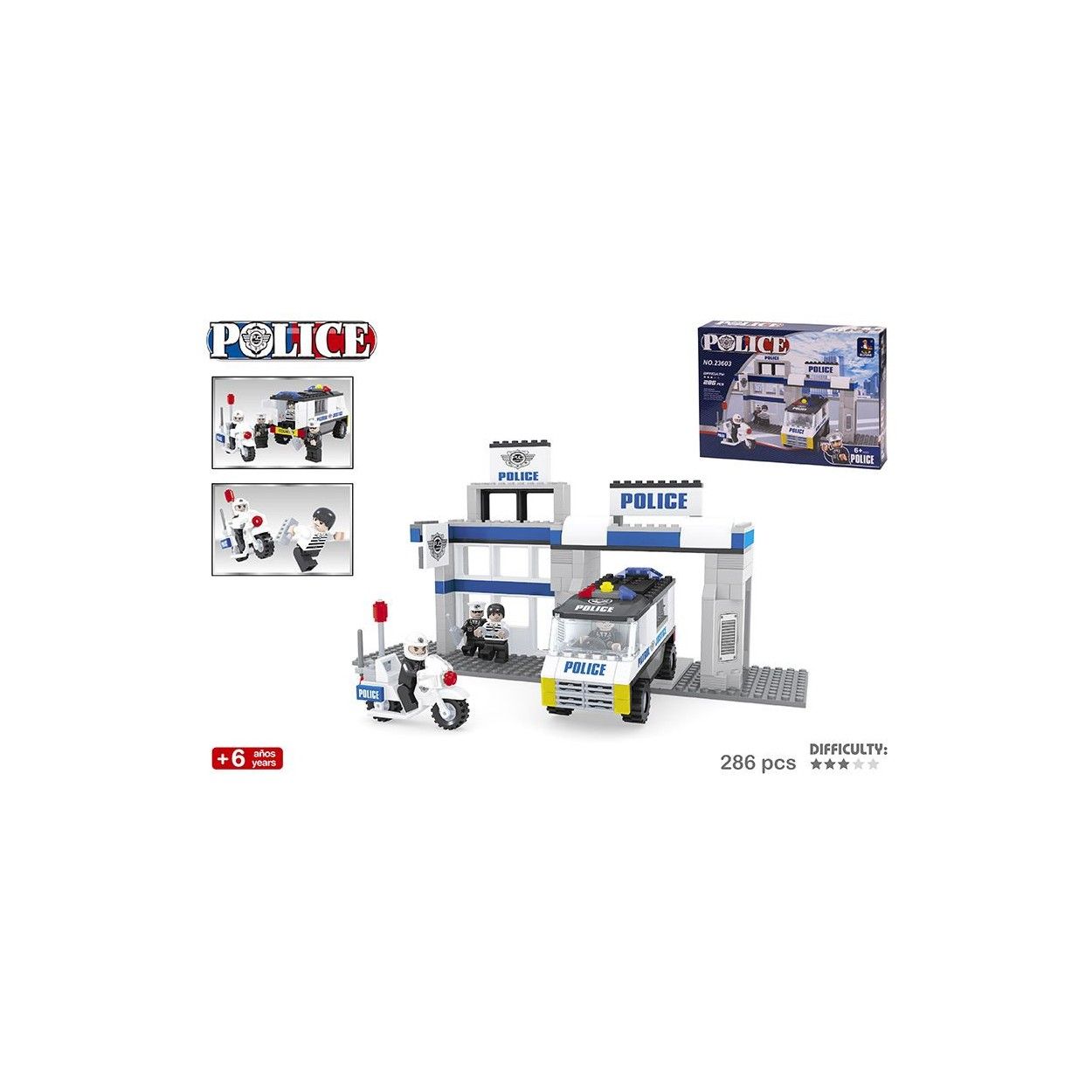 Hogar y Más - Juego de construcción Comisaría de policía muy divertido Edición Police