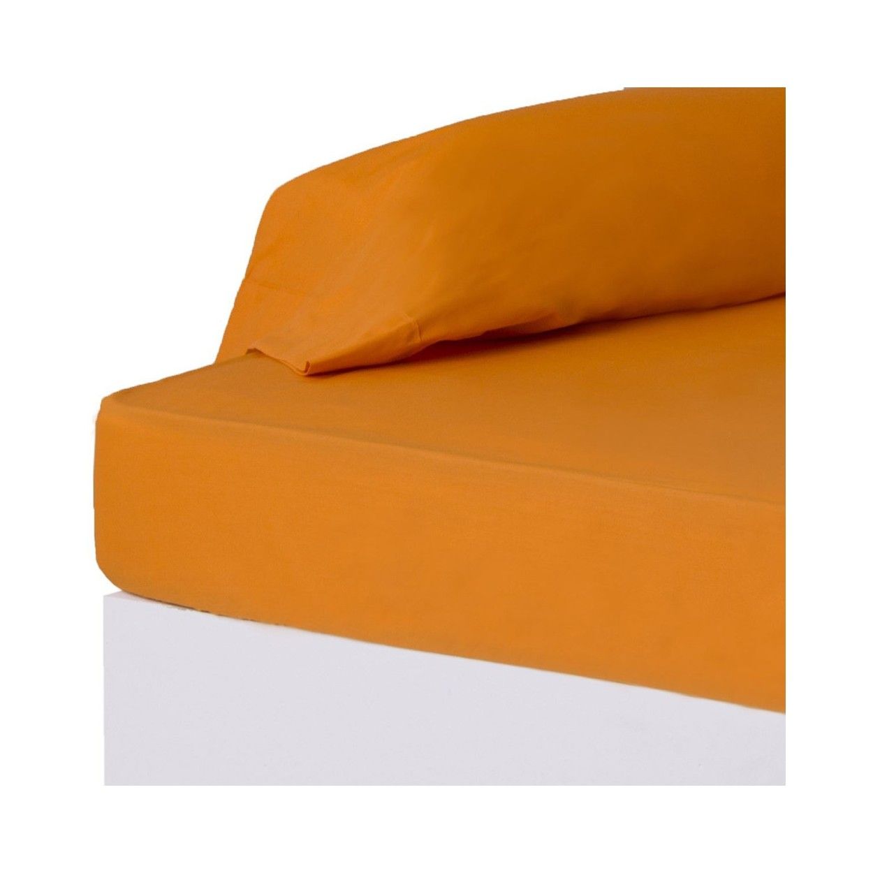 Hogar y más - Sábana bajera para cama de 90. Naranja
