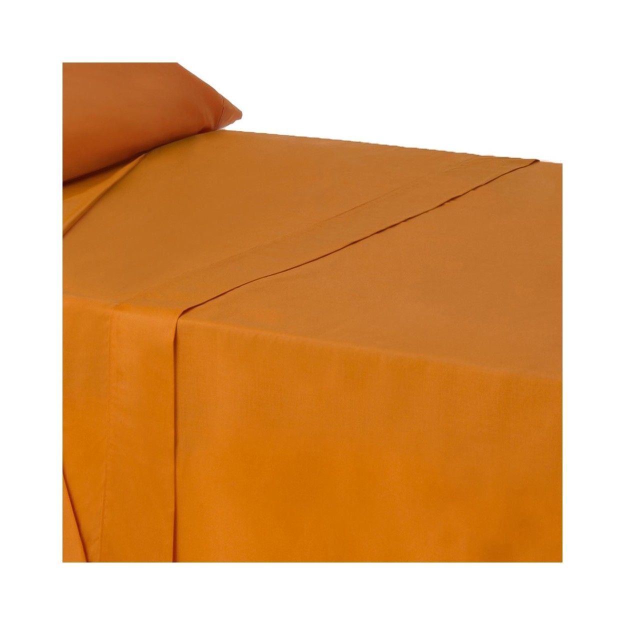 Hogar y más  -Sábana Encimera de color Naranja para camas de 90. Buena calidad