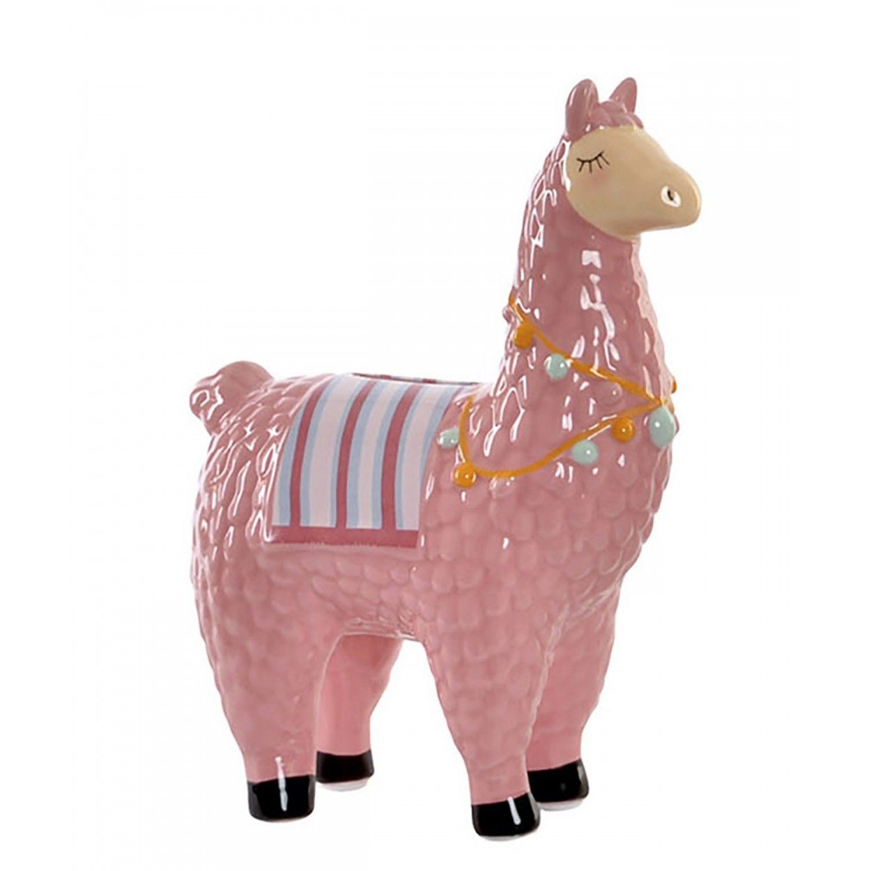 Hucha Llama/Alpaca, elaborada en Dolomite. Diseño Original, con estilo Infantil (15cm X 19cm X 7,5cm) - Hogar y Más