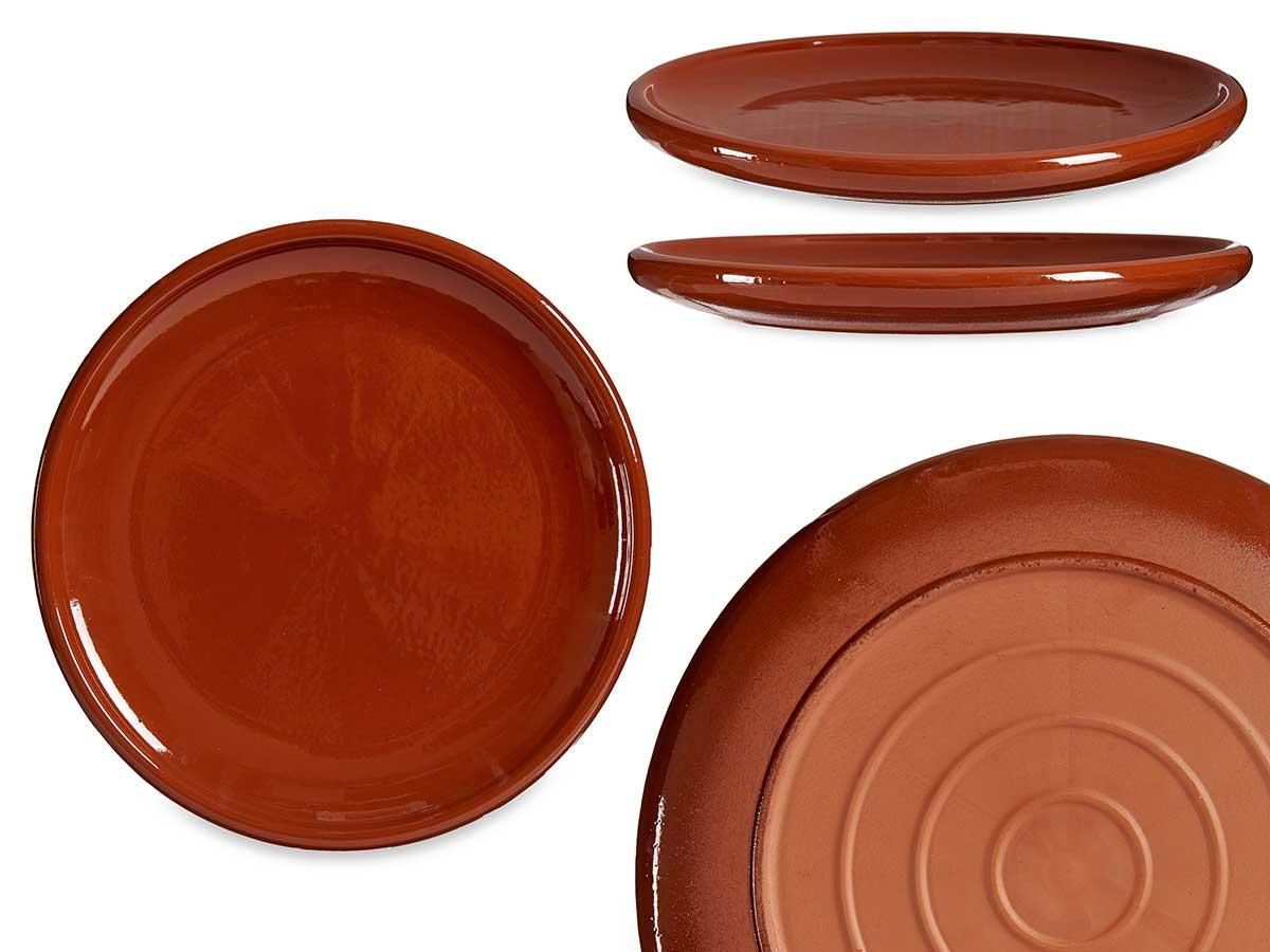 La Dehesa Plato Grueso Churrasco de Barro Refractario, 30 cm, Color Miel (6 Unidades)