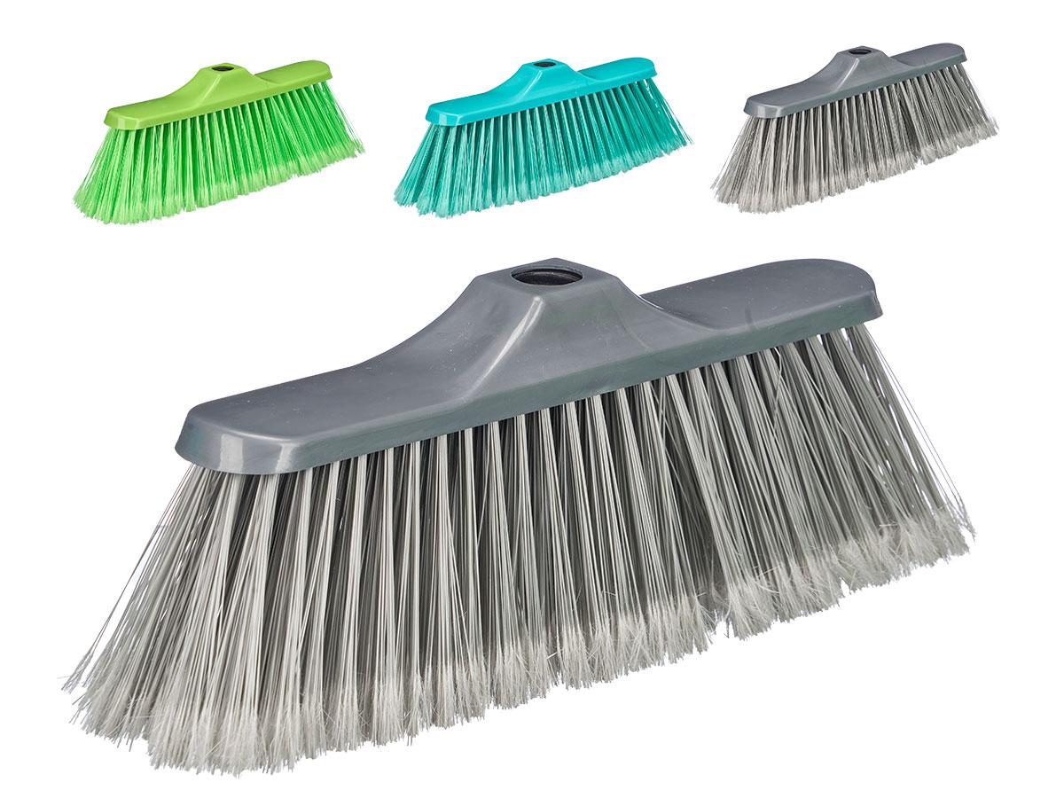 Arte Regal Cepillo Escoba Plástico PP y PET Surtido Colores (Azul, Gris, Verde) con Color Uniforme 32 x 13 x 10 cm (12 Unidades)