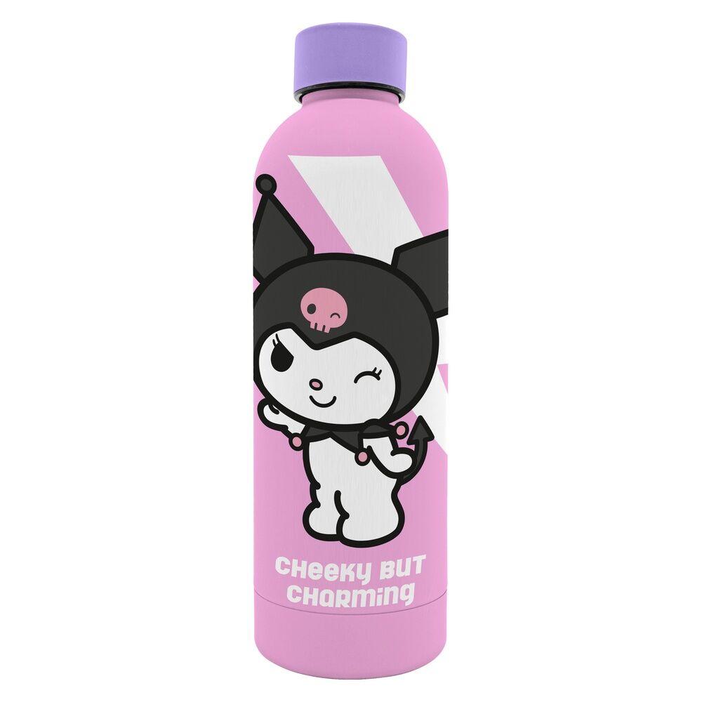 KIDS LICENSING Botella de agua Hello Kitty Kuromi de acero inoxidable 800ml