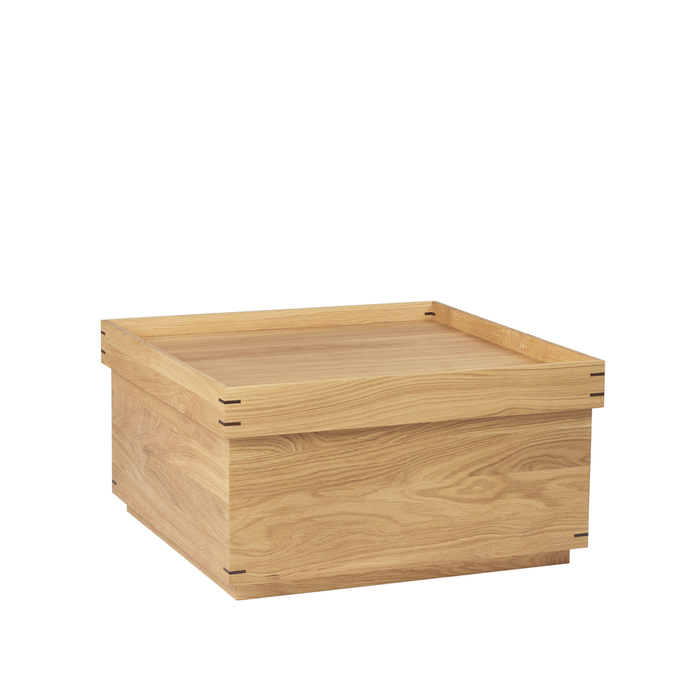 Mesa bandeja Japanese 68x68 cm Dark oak, large