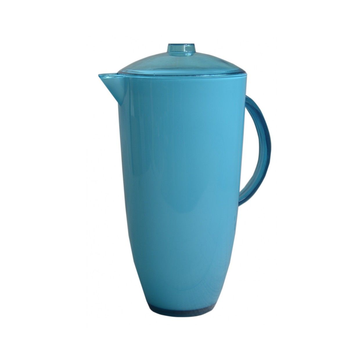 Jarra Agua con Tapa 2L Plástico Duro, Reutilizable y Resistente 30x14 cm