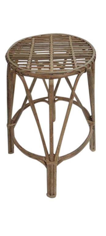 DKD Home Decor Taburete de Bar Balines de Mimbre Natural 50x50x86 cm, Altura asiento 86 cm, Ajustable