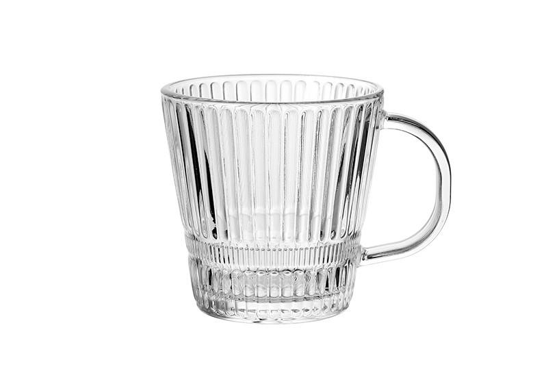 DKD Home Decor Taza Básicos de Cristal Transparente 265ml 6.5 x 9 x 8.5 cm (6 Unidades) Apto Microondas y Lavavajillas