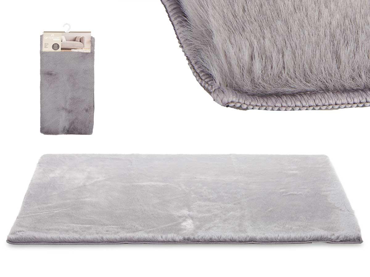 Giftdecor Alfombra Pelo Corto Gris Oscuro 60x90 cm - Poliéster (6 Unidades)