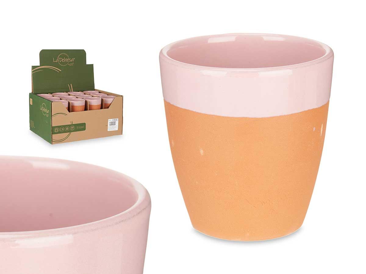 La Dehesa Vaso de Barro 330 ml Rosa 9x9.5x9 cm (24 Unidades)