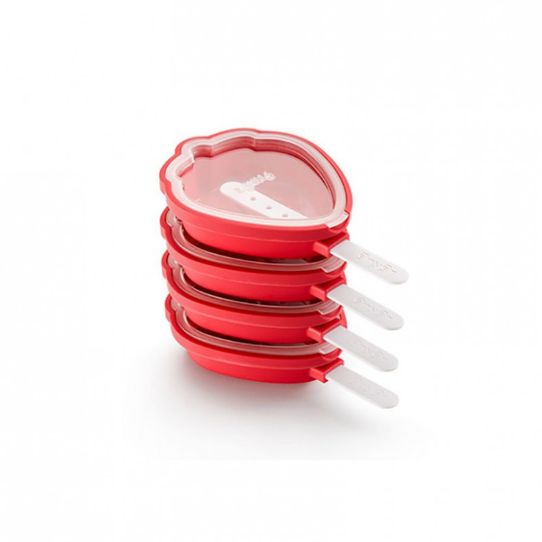 KIT 4 MOLDES HELADO FRESA