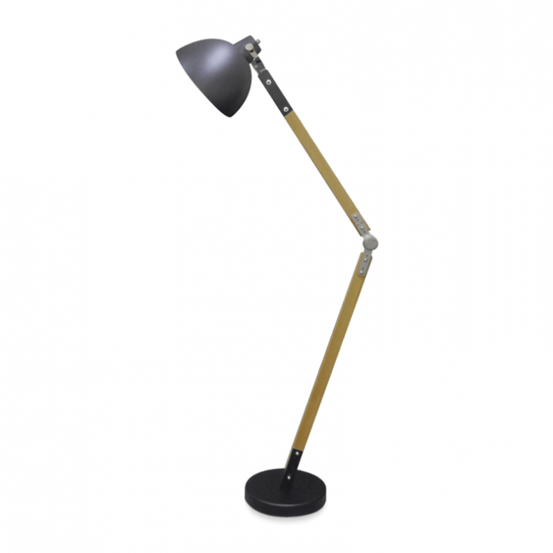 LAMPARA DE PIE DENVER NEGRO