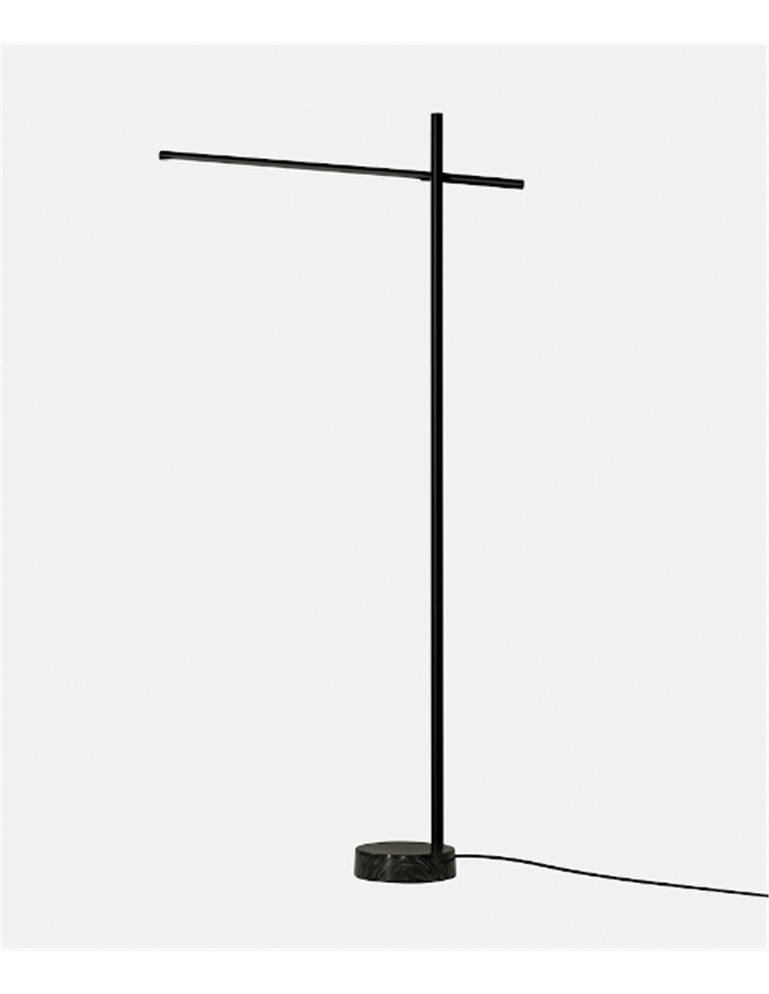 Lámpara de pie Tubs - LedsC4 - Base en mármol, orientable y regulable