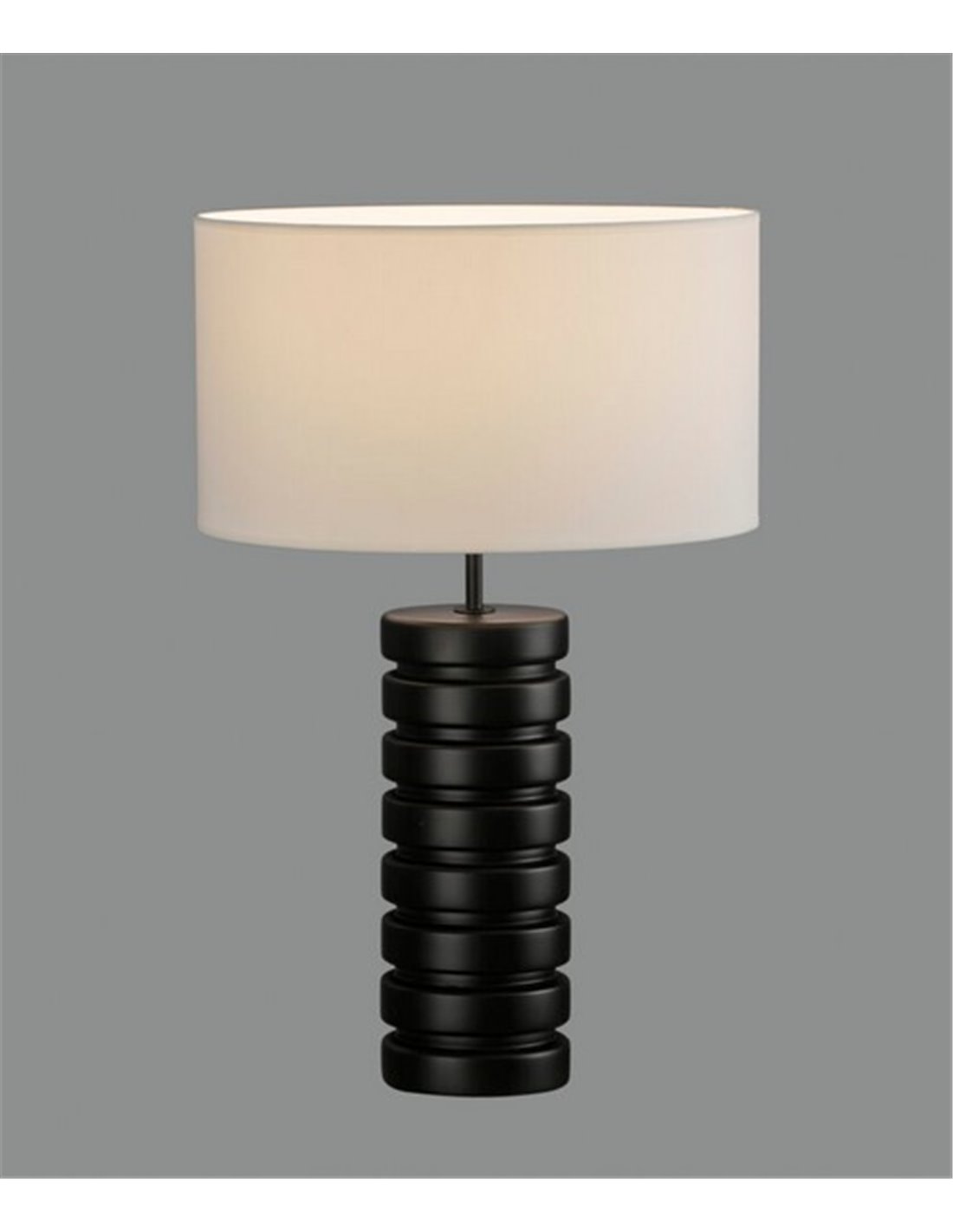 Lámpara de sobremesa negra Sharm – ACB – Lámpara de resina, Pantalla algodón, 64 cm