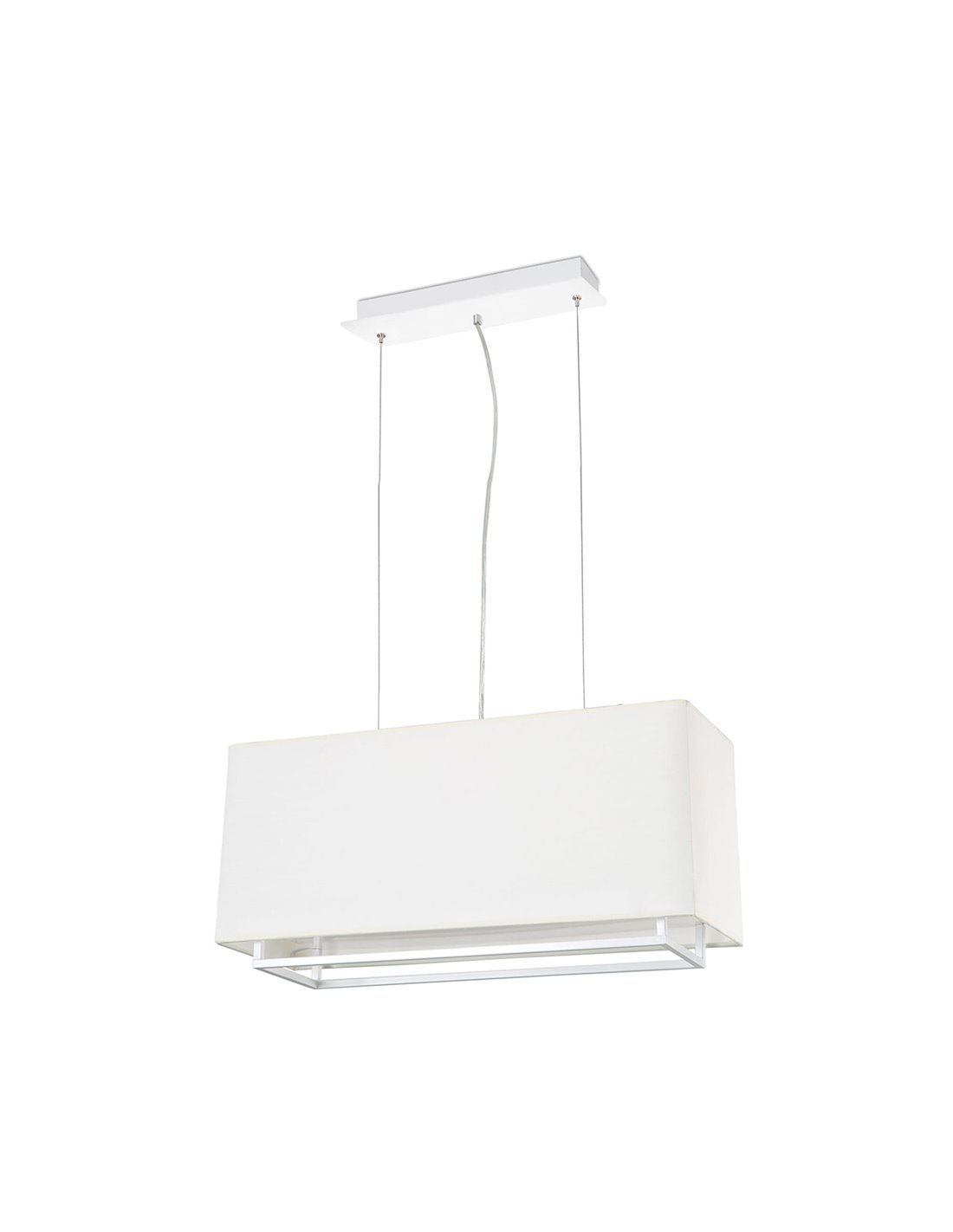 Lámpara de suspensión Vesper - Faro – Lámpara colgante rectangular, pantalla de tela