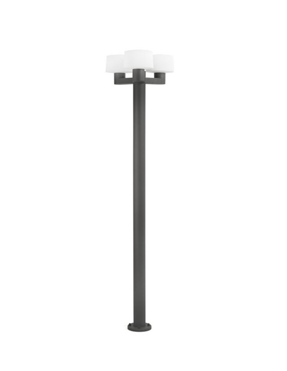 Lámpara farola de exterior Muffin – Faro – 3 luces, Gris oscuro, 211.5 cm