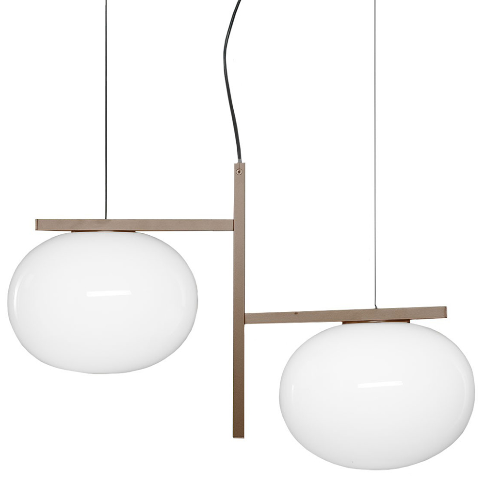 Lámpara suspensión Alba doble Oluce