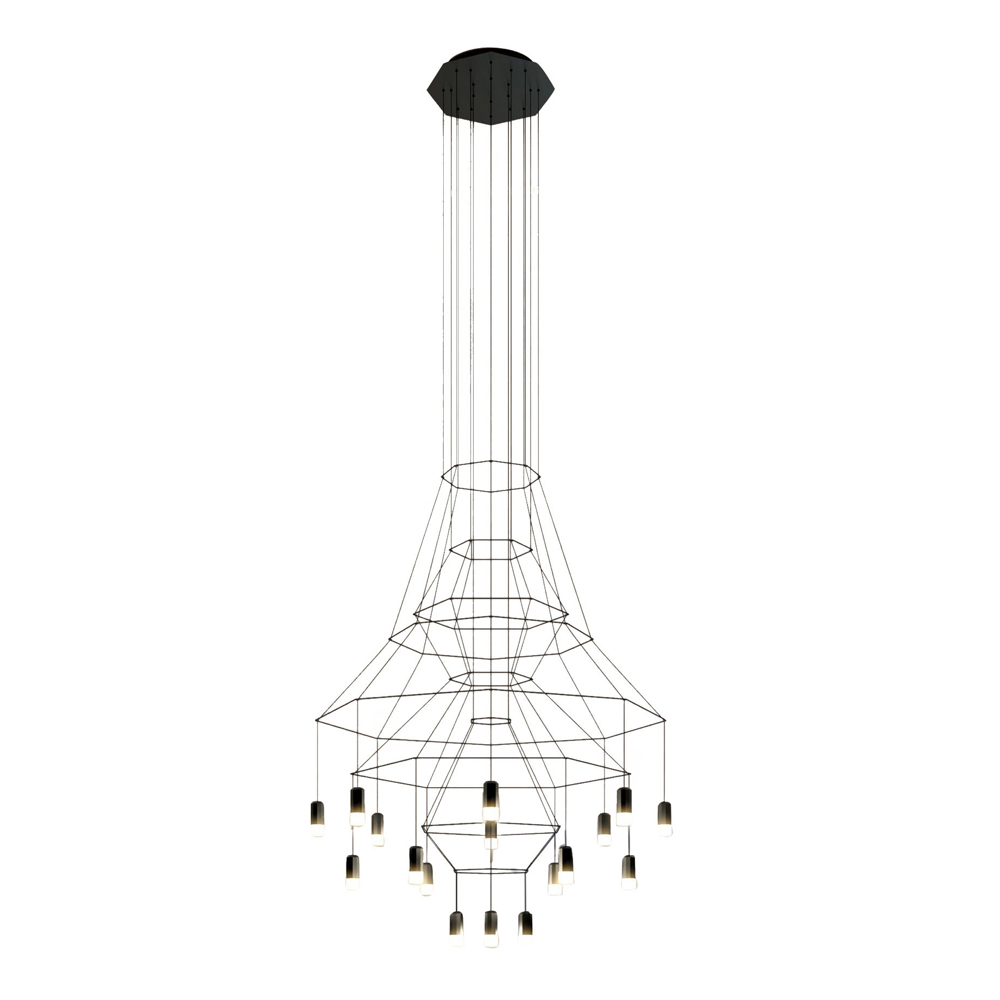 Lámpara suspensión Wireflow Chandelier Vibia